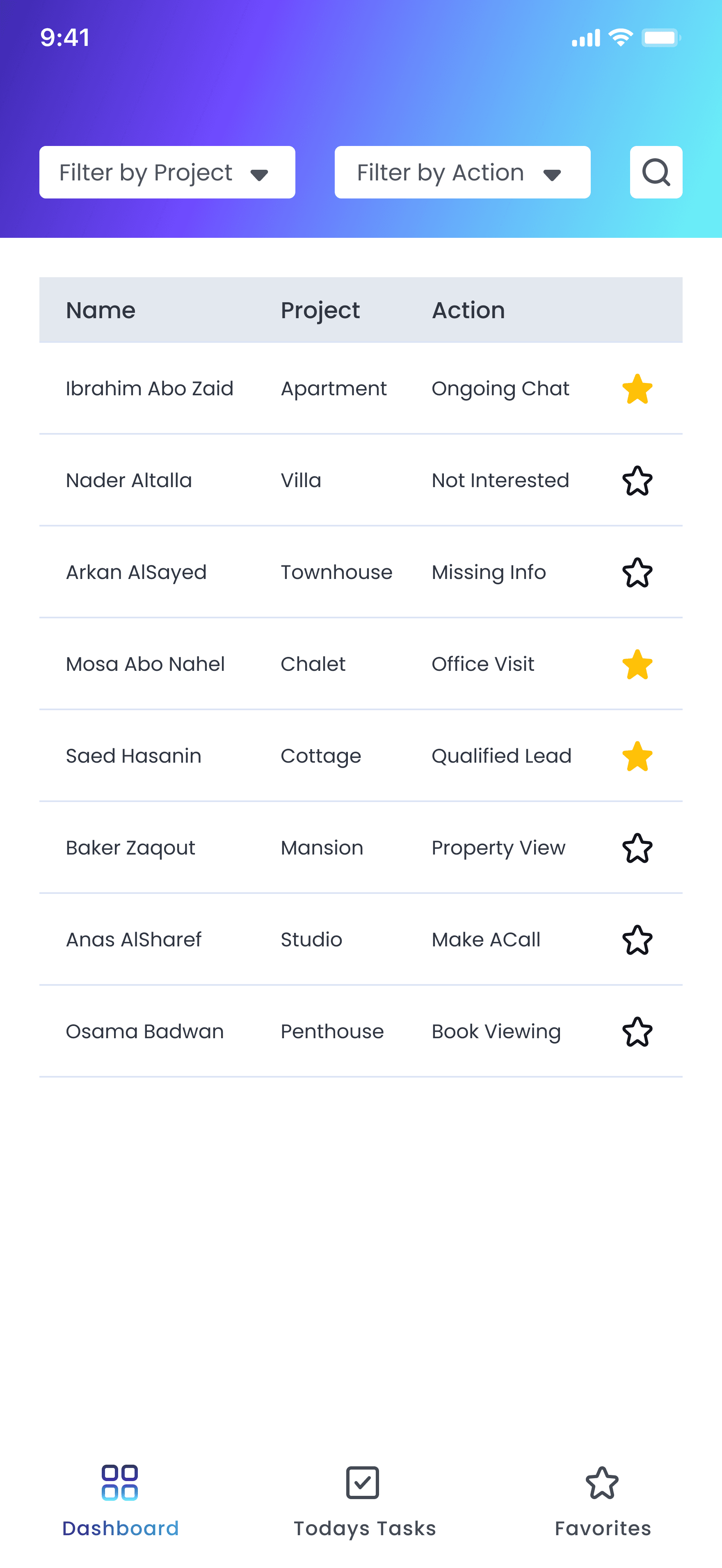 Lena CRM Mobile View